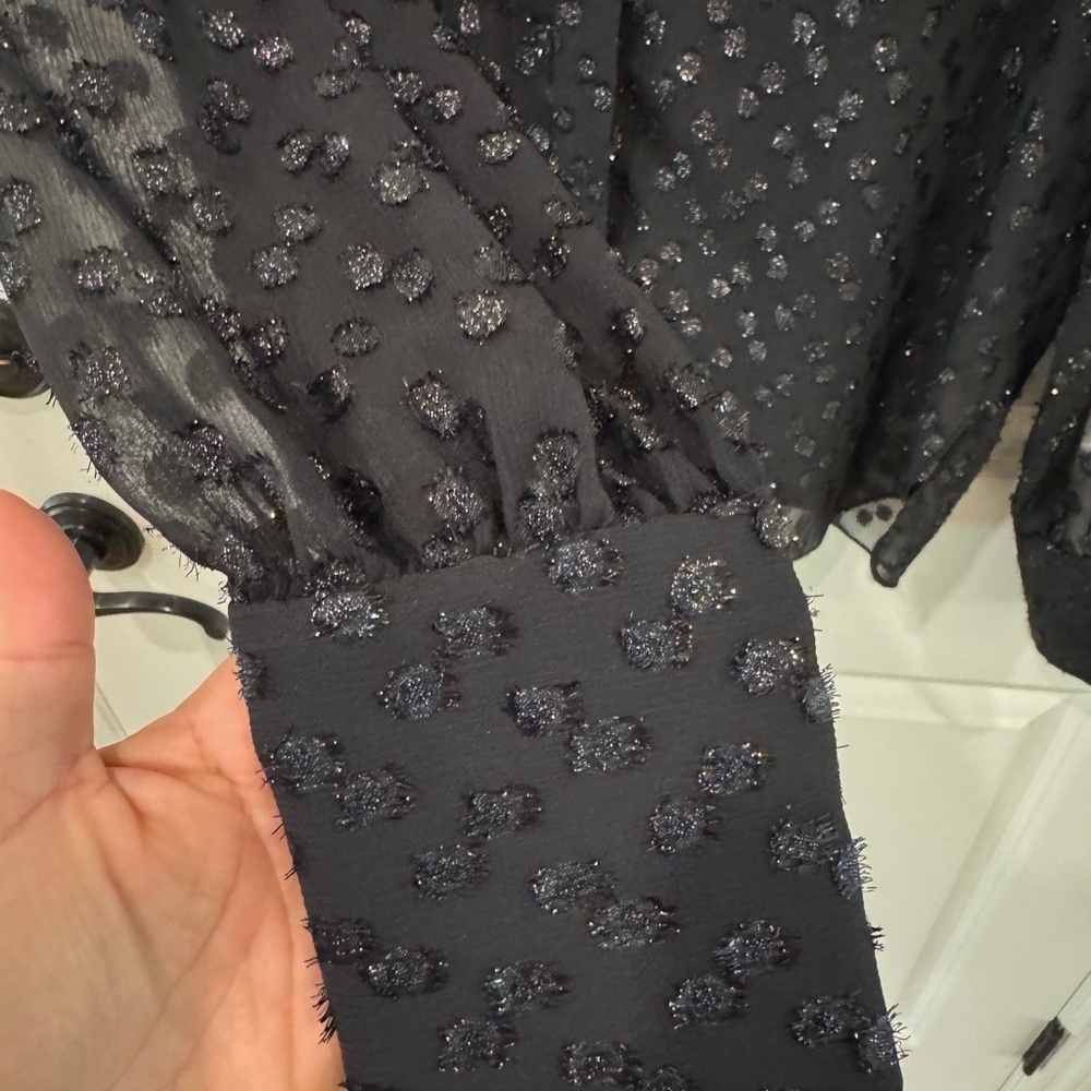 BNWT Isabel Marant Airy Sheer Polka Dot Blouse size 34/USXS $430 - Picture 7 of 10